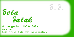 bela halak business card