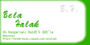 bela halak business card